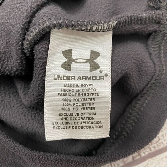 Under armour 1/4 zip Longsleeve fleece pullover w/front pockets grey sz 6 boys - Picture 6 of 7